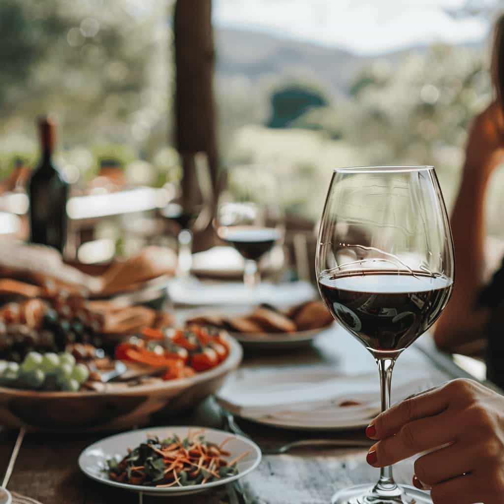 Assaggio di vini abruzzesi durante una degustazione di vino regalo