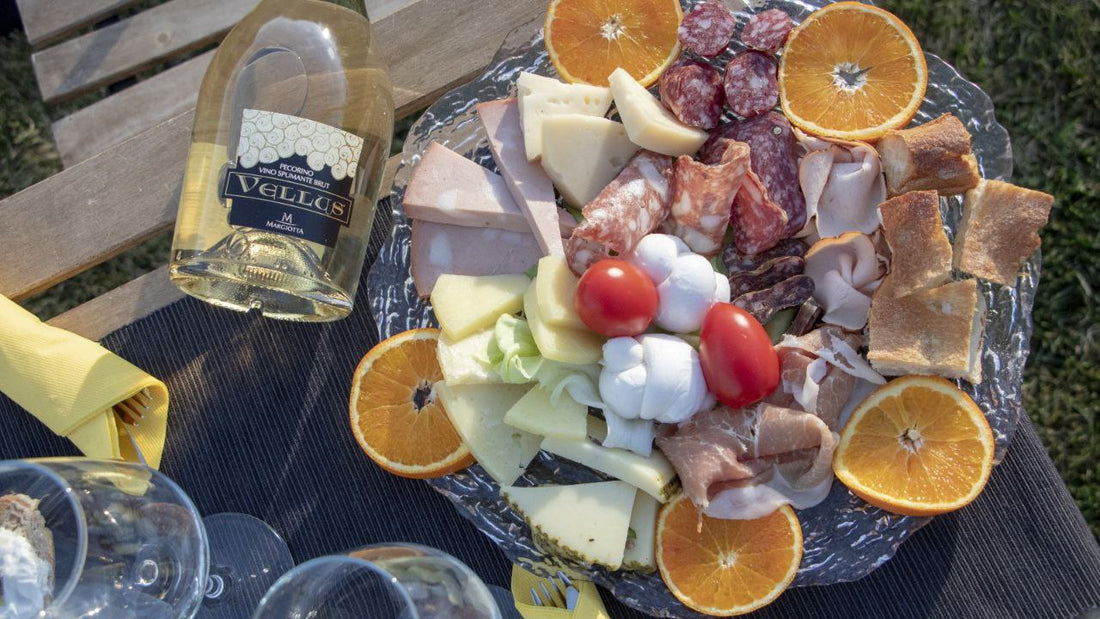taglie di salumi abbinati a spumante pecorino brut metodo charmat