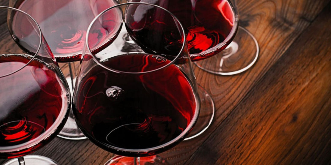 Quattro calici di Montepulciano d'Abruzzo